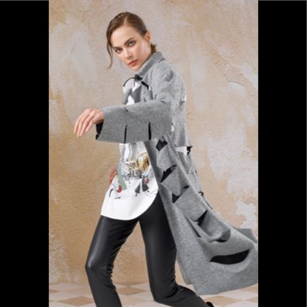 Grey open Coat